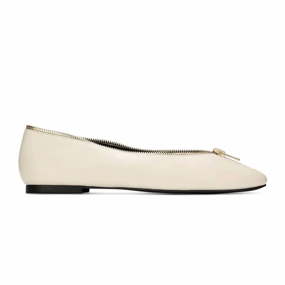 NEW YOSI SAMRA women's ziva flats in bone leather - Picture 3 of 5